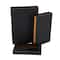 Black & Gold Faux Leather Floral Faux Book Storage Decorative Box Set
